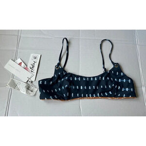 RIP CURL SURF SHACK REVO CROP REVERSIBLE BIKINI TOP SIZE M